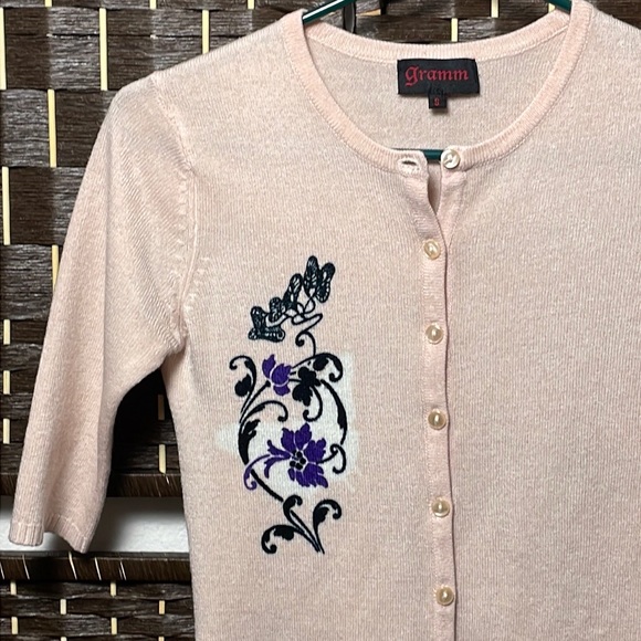 Pink Cardigan Sweater - Picture 7 of 7